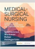 Test Bank For Medical-Surgical Nursing 10th Edition Concepts for Interprofessional Collaborative Care by Donna Ignatavicius, M. Linda Workman ISBN: 9780323612425 Chapters 1 - 69 Complete Newest Version