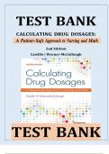 Test Bank For Calculating Drug Dosages A Patient-Safe Approach to Nursing and Math 2nd Edition by Castillo&comma; All Chapters 1 - 22&comma; Verified Newest Version