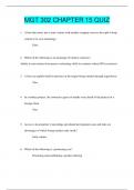 MGT 302 CHAPTER 15 QUIZ