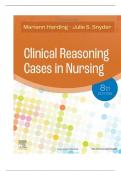 TEST BANK For Clinical Reasoning Cases in Nursing 8th Edition, 2024 by Mariann M. Harding, Verified Chapters 1 - 15, Complete Newest Version