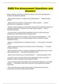 D080 Pre-Assessment Questions and Answers