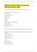 RBS Exam With 100&percnt; Correct And Verified Answers 2024