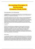 Accounting Principles II: Partnerships Complete Study Guide