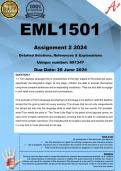 EML1501 Assignment 2 (COMPLETE ANSWERS) 2024 (651347)- DUE 28 June 2024