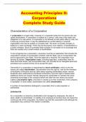Accounting Principles II: Corporations Complete Study Guide