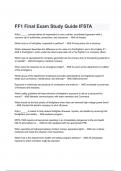 FF1 Final Exam Study Guide IFSTA Questions and Answers Latest 2024/2025( A+ GRADED 100% VERIFIED)