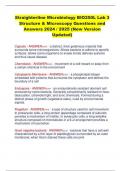Straighterline Microbiology BIO250L Lab 3  Structure & Microscopy Questions and  Answers 2024 / 2025 (New Version  Updated) 