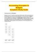 Accounting Principles II:  Budgets Complete Study Guide