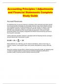 Accounting Principles I Adjustments and Financial Statements Complete Study Guide
