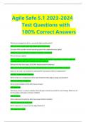 Agile Safe 5.1 2023-2024 Test Questions with 100 Correct Answers (1)