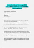 Master Resilience Training &lpar;MRT&rpar; UPDATED Exam Questions And 100&percnt;  Correct Answers