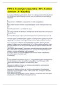 PSM 2 Exam Questions with 100&percnt; Correct Answers &lpar;A&plus; Graded&rpar;