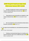 AORN Periop101 Final Exam Study Guide  With Correct Answers 100% Verified(2022/2024)