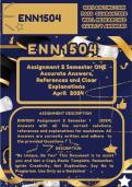 ENN1504 Assignment 02 Semester 01 2024 (APRIL 2024) ||  COMPLETE ANSWERS 