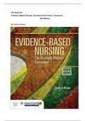 Test Bank - Evidence-Based Nursing: The Research Practice Connection, 4th Edition (by Sarah Jo Brown ,2024), Chapter 1-19 | All Chapters 