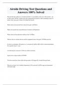 Airside Driving Test Questions and  Answers 100&percnt; Solved