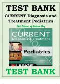 Test Bank For CURRENT Diagnosis and Treatment Pediatrics 24th Edition by William W. Hay; Myron J. Levin; Robin R. Deterding; Mark J. Abzug 9781259862908 Chapter 1-46 Complete Guide