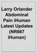 Larry Orlander Abdominal Pain iHuman Latest Updates (NR667 iHuman).