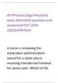 ATI Pharmacology Proctored  exam 2024&sol;2025 questions and  answers&lpar;LATEST 2024  &sol;2025UPDATE&rpar;A&plus;