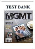 TEST BANK FOR MANAGEMENT 7TH EDITION BY CHUCK WILLIAMS, CHAPTER 1-18 COMPLETE GUIDE