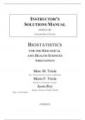 Solution Manual For Biostatistics for the Biological and Health Sciences, 3rd Edition by Marc M. Triola, Mario F. Triola, Jason Roy Chapter 1-14