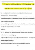 FTCE Exceptional Student Education K-12 &lpar; Competency 1 - 5 &rpar; & Certification Exam BUNDLED TOGETHER &lpar;2022&sol;2023&rpar; Verified Study Material's