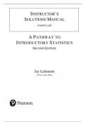 Solution Manual For A Pathway to Introductory Statistics 2nd Edition by Jay Lehmann