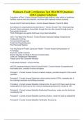 Walmart- Food Certification Test 2024&sol;2025 Questions with Complete Solutions
