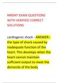 NREMT EXAM QUESTIONS  WITH VERIFIED CORRECT  SOLUTIONS 
