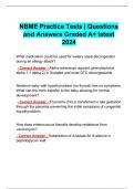 NBME Practice Tests | Questions and Answers Graded A+ latest 2024 