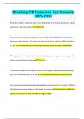 Prophecy OR Questions and Answers 100&percnt; Pass
