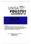 PDU3701 ASSIGNMENT 02 DUE 2024