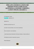 DPR LAWS AND REGULATIONS 3RD EDITION EXAMS PACK | QUESTIONS & ANSWERS (VERIFIED) | LATEST UPDATE | GRADED A 