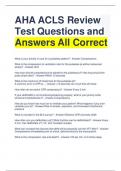 AHA ACLS Review Test Questions and Answers All Correct