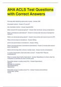 AHA ACLS Test Questions with Correct Answers