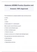 Abdomen ARDMS Practice Question and Answers 100% Approved