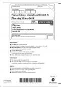 June 2023 Edexcel IGCSE Physics QP 4ph1 / 1P