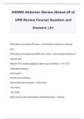 ARDMS Abdomen Review (Based off of URR Review Course) Question and Answers | A+