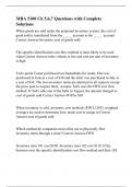 MBA 5100 Ch 5&comma;6&comma;7 Questions with Complete Solutions