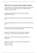 MBA 510 Test 1 Questions with Complete Solutions&period;