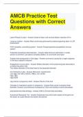 AMCB Practice Test Questions with Correct Answers