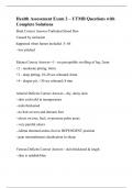 Health Assessment Exam 2 &ndash; UTMB Questions with Complete Solutions