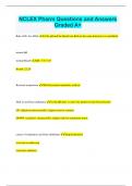 NCLEX Pharm Questions and Answers Graded A&plus;