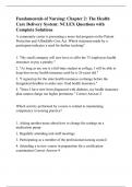Fundamentals of Nursing&colon; Chapter 2&colon; The Health Care Delivery System&colon; NCLEX Questions with Complete Solutions