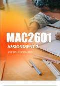 MAC2601 Assignment 2 2024