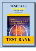 Test Bank for Rau’s Respiratory Care Pharmacology 9th Edition By Gardenhire | Chapter 1-23 | Complete Updated Guide.