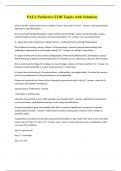 PAEA Pediatrics EOR Topics with Solutions 2024 Updated