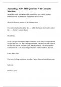 Accounting&colon; MBA 5100 Questions With Complete Solutions