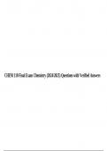 CHEM 110 Final Exam Chemistry &lpar;2024&sol;2025&rpar; Questions with Verified Answers&period;