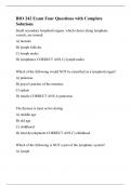 BIO 242 Exam Four Questions with Complete Solutions.
